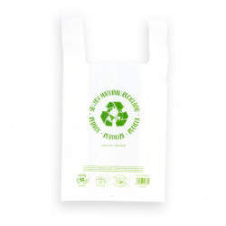 Bolsa camiseta ECO 70% PE reciclado (42x53cm) | PuntoQpack