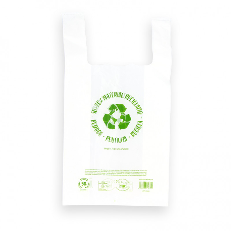 Saco t-shirt ECO PE 70% reciclado (42x53cm) | PointQpackName