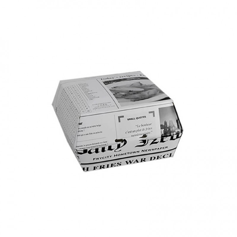 Boîte à hamburger Mini News (9x9x5cm) Boîte à hamburger Mini News (9x9x5cm)