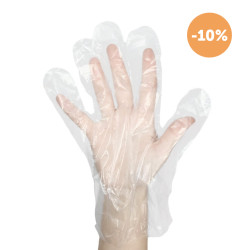 Guantes de plástico transparentes (talla única)