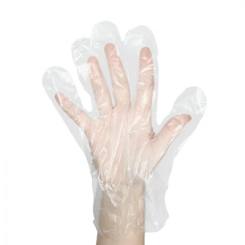 Gants en plastique transparent (taille unique)
