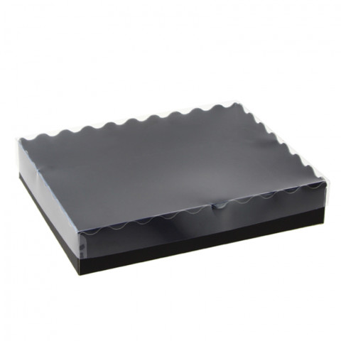Secchio in cartone nero con coperchio (27x21x4,5cm)