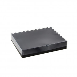 Black cardboard bucket with lid (20x14x4.5 cm)