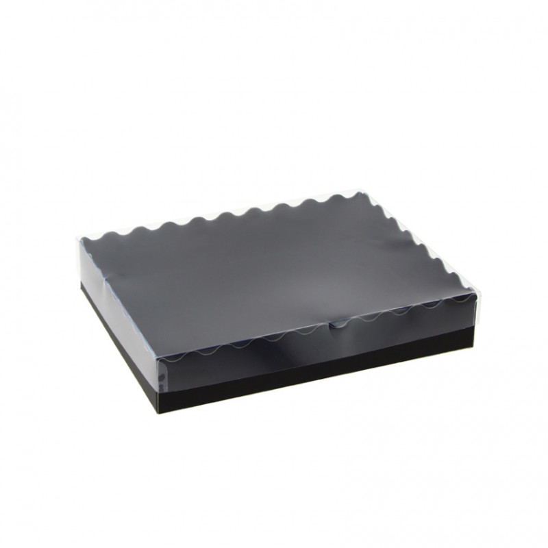 Black cardboard bucket with lid (20x14x4.5 cm) Black cardboard bucket with lid (20x14x4.5 cm)