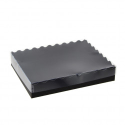 Black cardboard bucket with lid (24x18x4.5 cm)