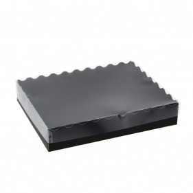Secchio in cartone nero con coperchio (24x18x4,5 cm)