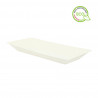 Pratos de fibra retangulares para catering (26x13cm)