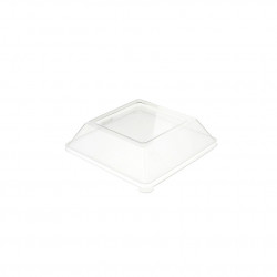 Tapa para platos de fibra cuadrados (13x13cm)