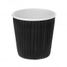VASOS DE CARTON PARA CAFE NEGRO ONDULADO