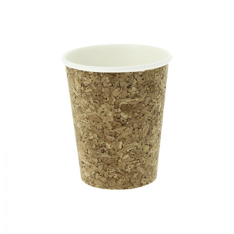 VASO CAFE PARA LLEVAR DE CARTON Y CORCHO COMPOSTABLE