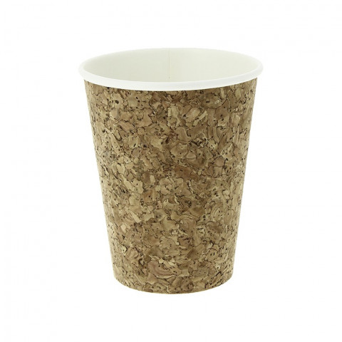 VASO CAFE PARA LLEVAR DE CARTON Y CORCHO COMPOSTABLE