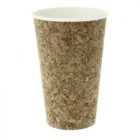 VASO CAFE PARA LLEVAR DE CARTON Y CORCHO COMPOSTABLE