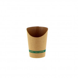 Kraft cardboard cup for waffles, fries and wraps (8 Oz)