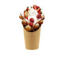 Copo de papelão Kraft para waffles, batatas fritas e wraps (8 Oz)