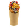 Vaso cartón kraft para bubble waffle, fritos y wraps (16 Oz)