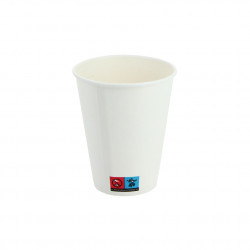 Vasos de cartón blancos café y refrescos