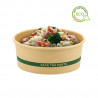 Recyclable kraft cardboard salad bowl with RPET lid (700ml)