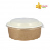 Envase de cartón deco kraft con tapa PP (550cc)