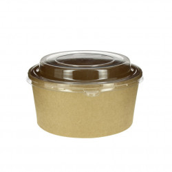 Insalatiera poke bowl in cartone kraft con coperchio (750cc)