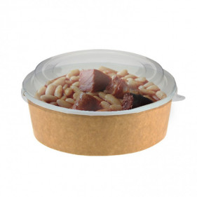 Contenitore decorativo in cartone kraft con coperchio in PP (948cc)
