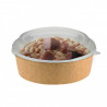 Deco kraft cardboard container with PP lid (948cc)