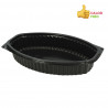 Reusable oval black base PP containers (520cc)