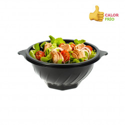Bol reusable PP de color negro (500cc)