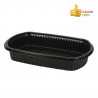Reusable PP oval black container (770cc)