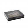 Black cardboard bucket with lid (20x14x4.5 cm)