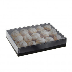 Secchio in cartone nero con coperchio (24x18x4,5 cm)