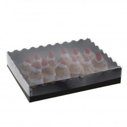 Secchio in cartone nero con coperchio (27x21x4,5cm)
