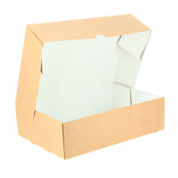 Kraft box for cookies and pastries (23 x 16 x 6.5cm)