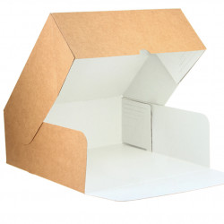 Kraft cake box with front opening (32x32x10 cm)