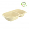 Envases de fibra de caña con 2 divisiones (250 + 500ml)