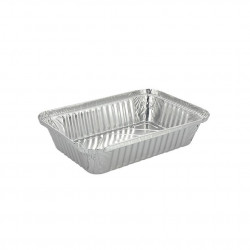 Aluminum containers with curl and rectangular (850cc)