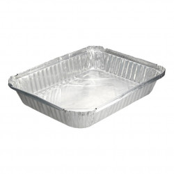Aluminum containers with rectangular with curl (1180cc)