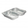 Recipientes de alumínio com duas divisões (840cc)