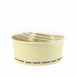 Envases para ensaladas en fibra de bambú compostable (750ml)