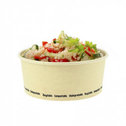 Compostable bamboo fiber salad containers (750ml)