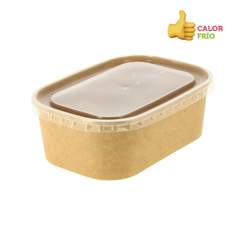 ENVASES KRAFT ESTANCOS PARA COMIDAS CALIENTES Y FRIAS 750CC