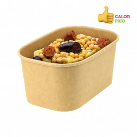 Watertight kraft containers for hot and cold meals (1000cc)