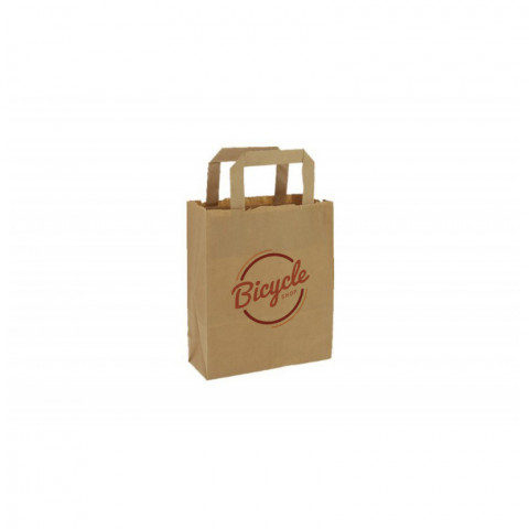 Bolsa Papel Mini Kraft (18+9x22cm) Impresa 1 Cara Color