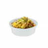 PP reusable white circular container (250cc)
