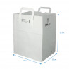 Bolsas de papel blanco con asas planas (26+20x32cm)