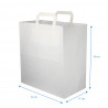 Bolsa Papel blancas con Asa plana interior (32+17x34 cm)