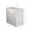 Bolsas de papel blancas con asa rizada (30+18x29cm)