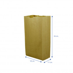 Saquinhos de papel kraft sem alças (18 11x34cm)