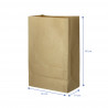 Bolsas de papel kraft grandes sin asas (26+14x40cm)