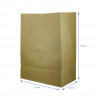 Bolsas de papel kraft recicladas extra grandes sin asas (30+18x43cm)