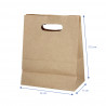 BOLSA PAPEL KRAFT CON ASA TROQUELADA  220X110X275MM